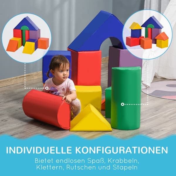 Skum Byggeklodser Sæt til Børn 11 Stykker Multifarvet