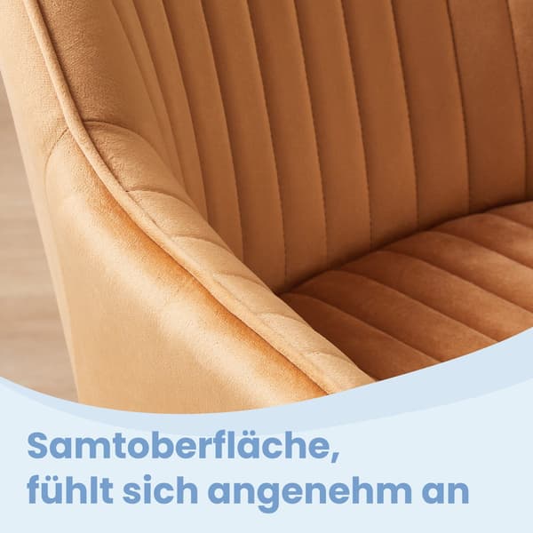 Spisebordsstol 60x62,5x85 cm Brun-Sort Velourpolstring
