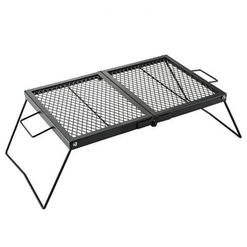 Sammenklappelig bålgrill 75,8x38,3x23,5 cm sort