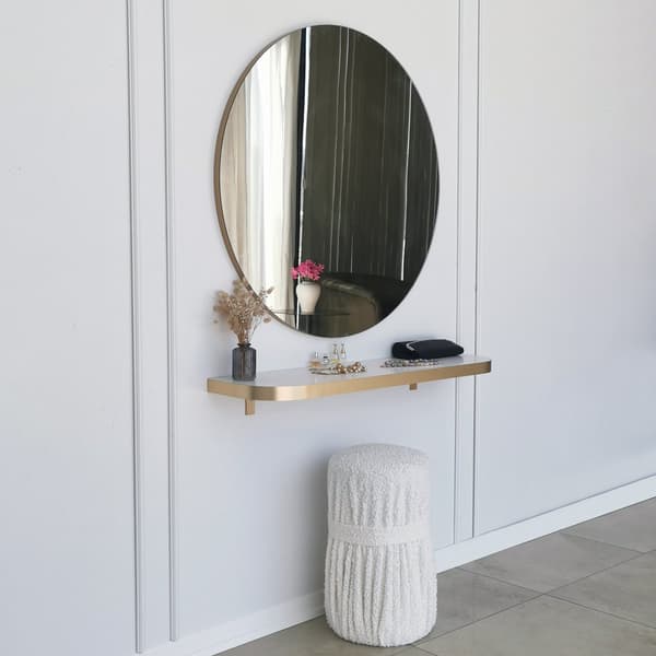 Väggspegel, guld, 90 cm, guld