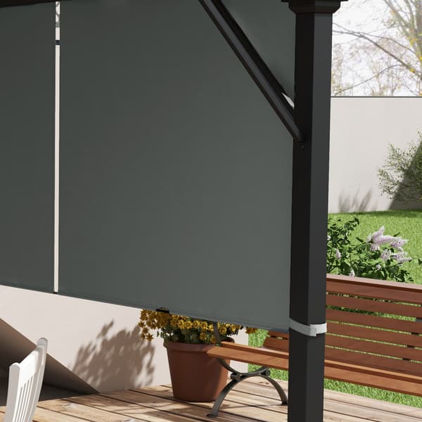 Udskiftningsdug til pergola, 300x300 cm, mørkegrå, polyester