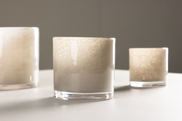 Lanterne Glora 10x10 cm Beige Glas
