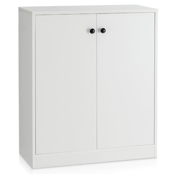 Opbevaringsskab 72x34x85,5 cm hvid/sort