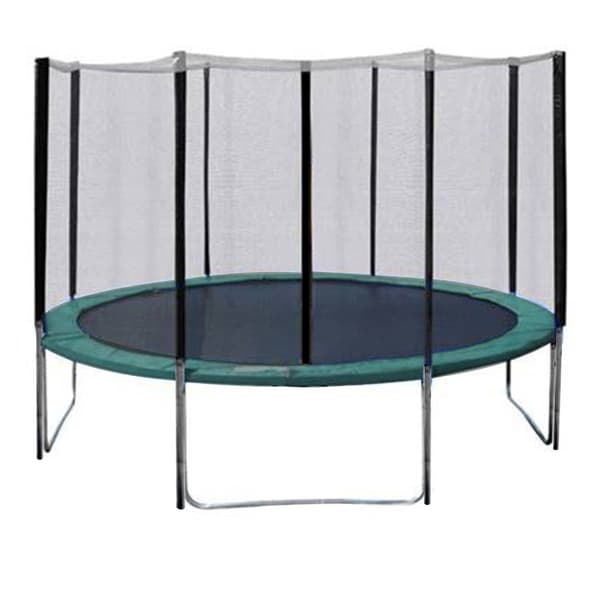 Trampolin 304 x 76 cm, grøn, udendørs