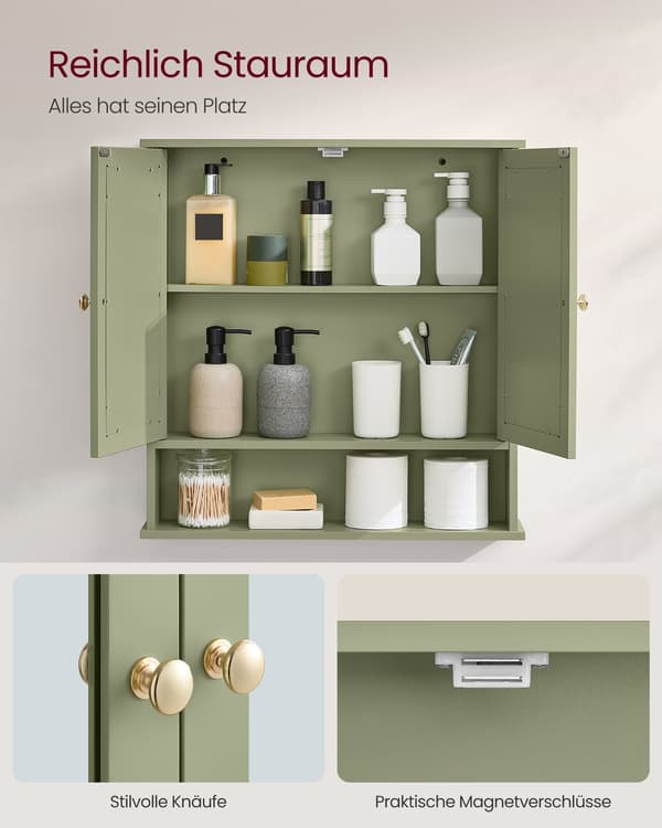 Speilskap 56x58x13 cm Grønn MDF