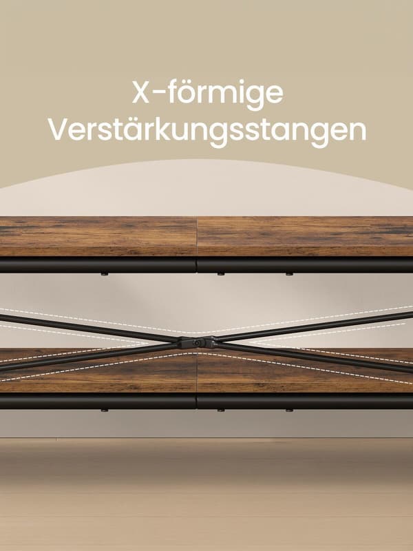 Klesstativ 45x138x160 cm Brun, stål