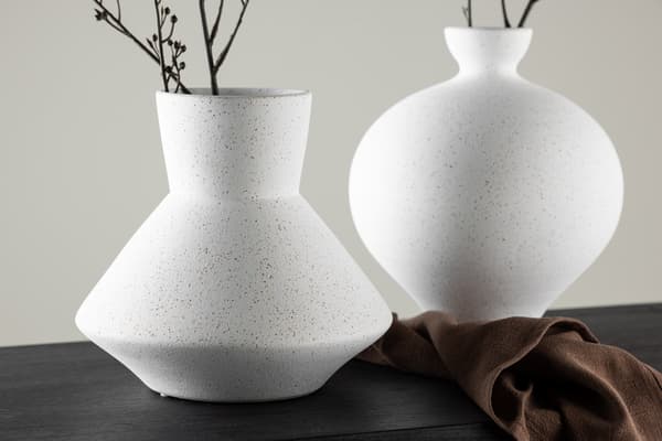 Vase Rellis 10x20x22 cm Hvid
