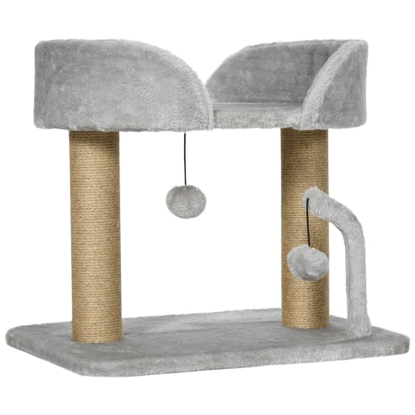 Kattträd 48x38x42 cm Grå Jute Klösstolpe