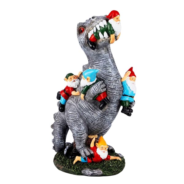 T-Rex trädgårdsdekoration som äter tomtar, Kodustaar