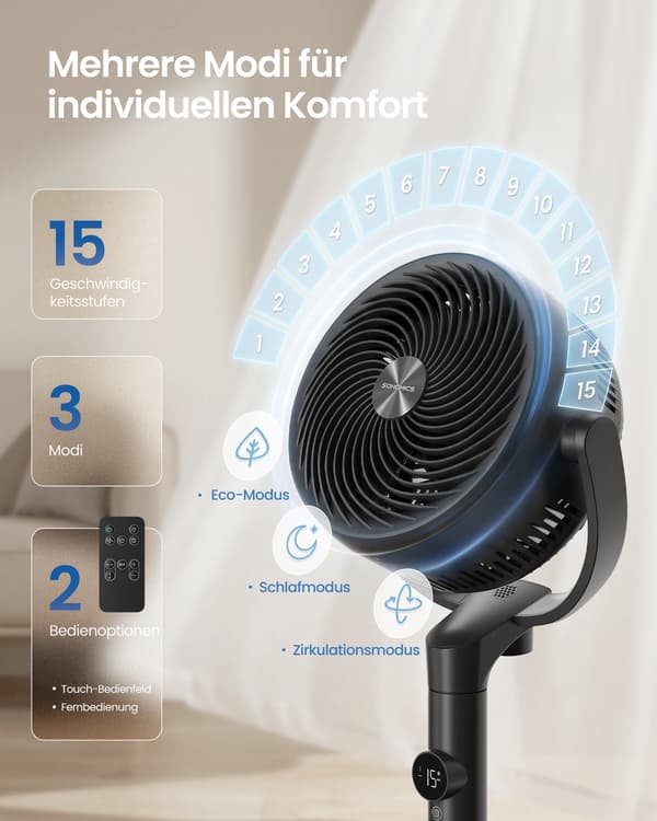 Gulvventilator 111,7x35,4x23,8 cm Sort