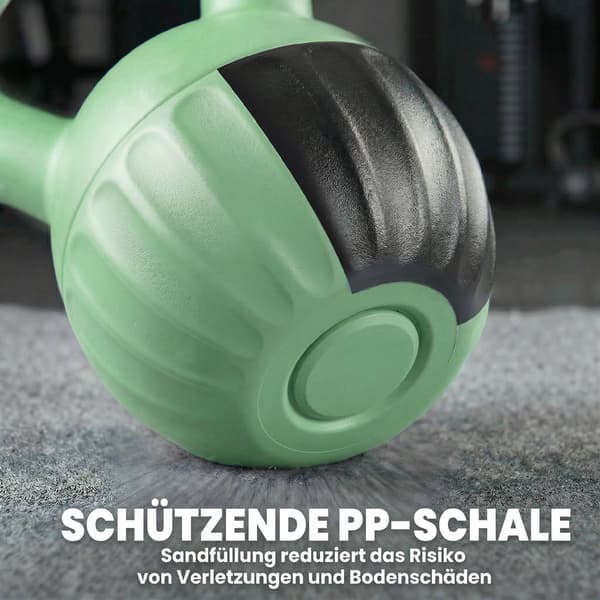 Kettlebell 17x17x23 cm grøn plast