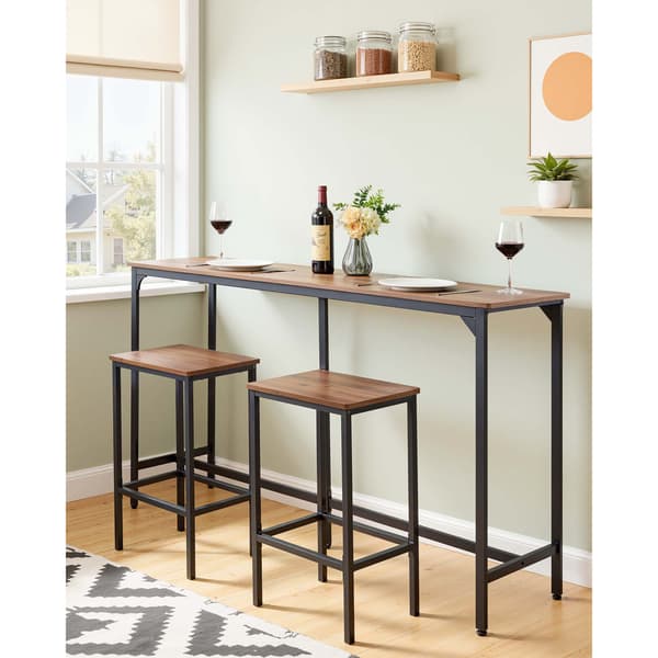 Bartable, 160x39,8x91,5 cm, Ljusbrun, Rektangulär, Spånskiva
