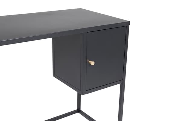 Skrivebord 95x45x50 cm Sort Stål
