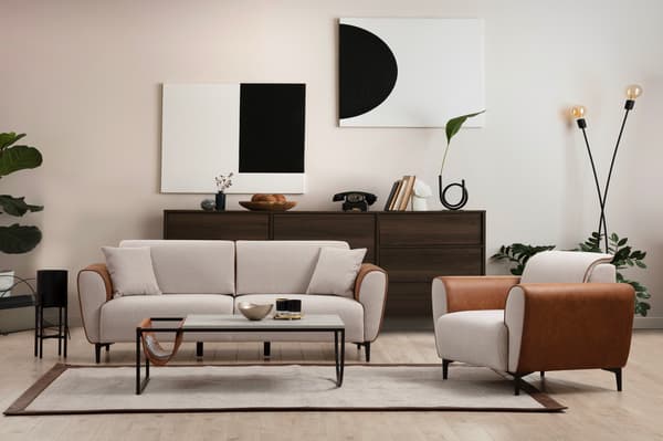 Lænestol Aren, 100 x 85 cm, beige