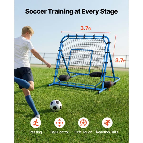 Fodbold Rebounder Net 119,5x113,5x142 cm sort jernramme