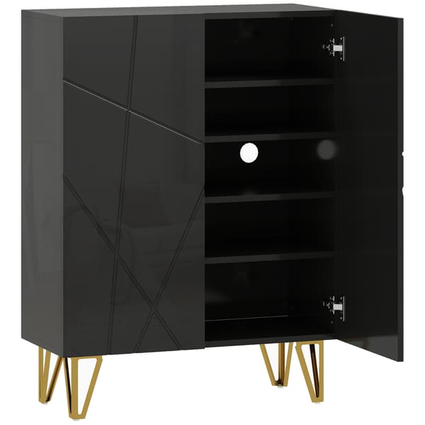 Skoskab 72x31,5x95 cm Sort, opbevaring