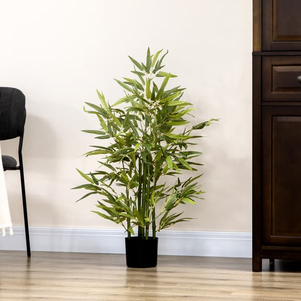 Tekokuitubambu 5 vartta 90 cm Vihreä