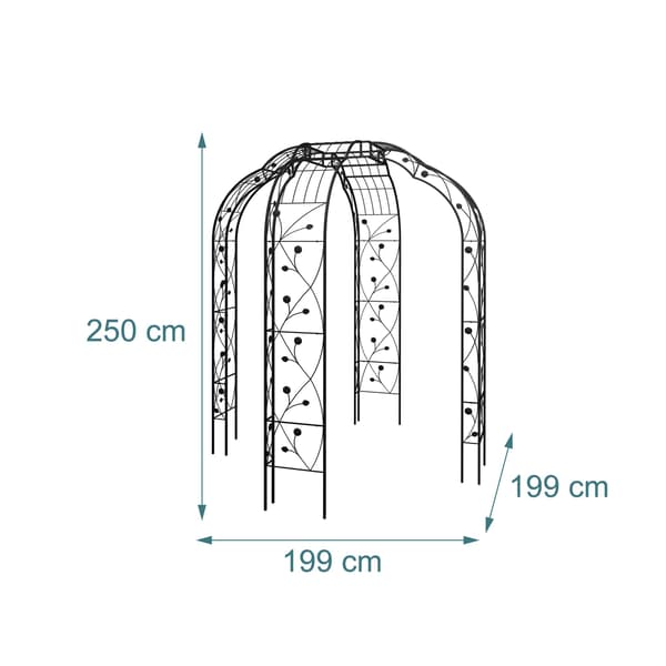 Rose Arch Metall Svart, Kodustaar