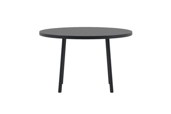Spisebord 120 cm Sort Aluminium