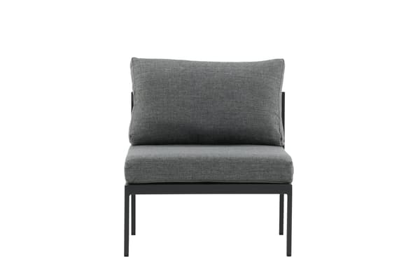 Lounge stol midtersektion 70x70x30 cm sort