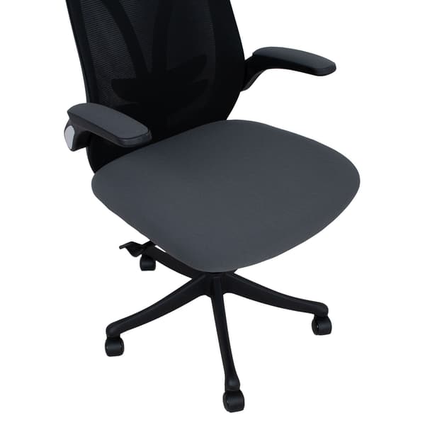 Kontorstol TANDY 62,5x64x116-126 cm Grå Sort