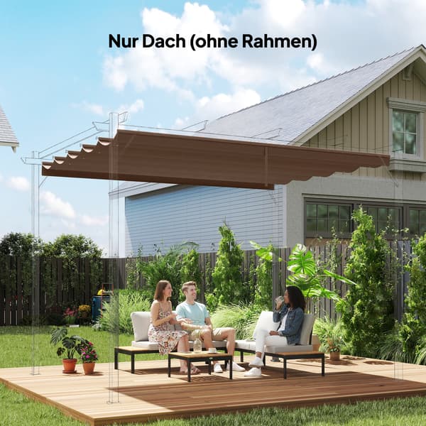 Pergolatak i reserv 350x260 cm, Brun, Polyester