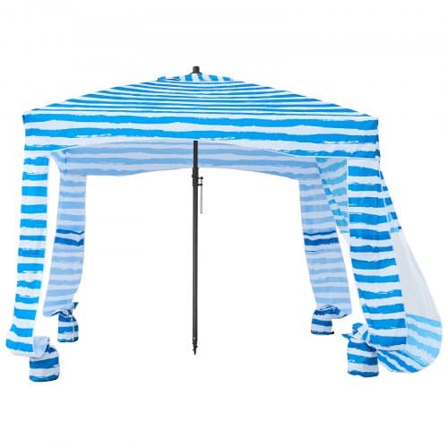 Rantakabana, 183x183x229 cm, sininen, auringonsuoja