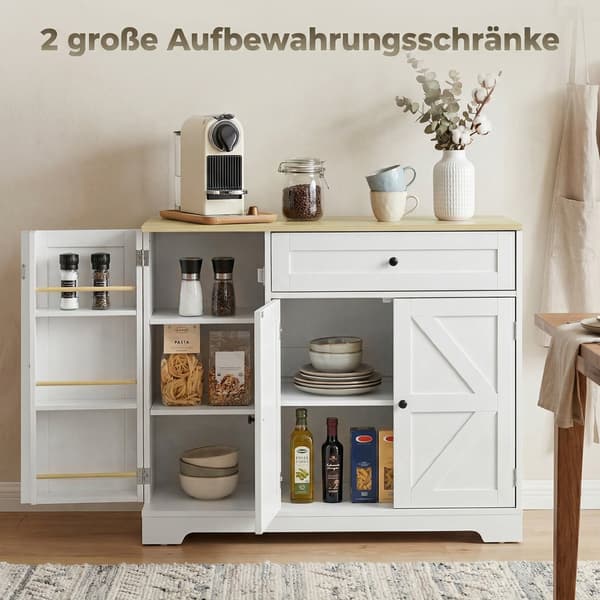 Skænk 100x40x81 cm Hvid MDF