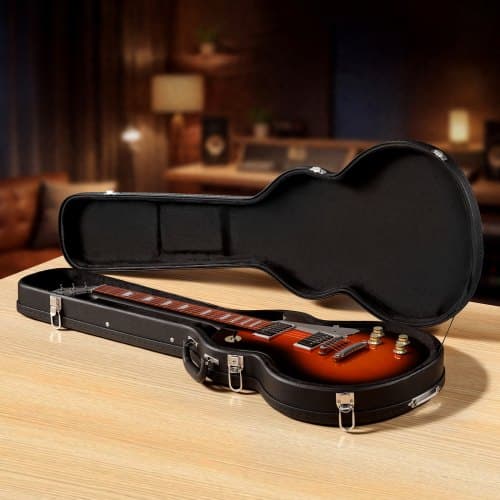 Elektrisk gitarr hårt fodral LP-gitarrlåda 108x39 cm svart