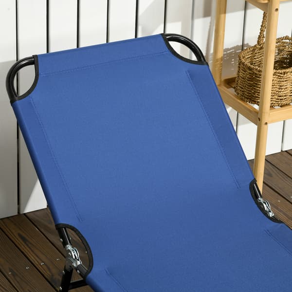 Solstolset, 188x56x28 cm, Blå, Fällbar