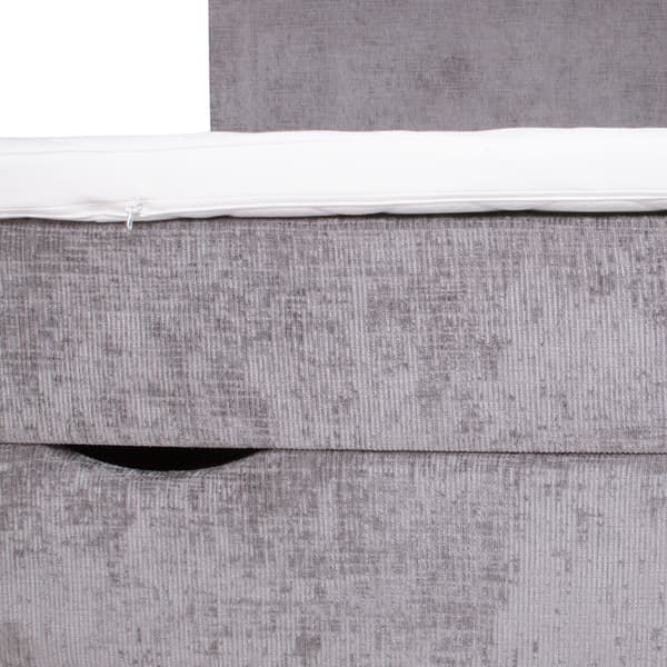 Continental-säng 91x208x119 cm Grå tyg Förvaring