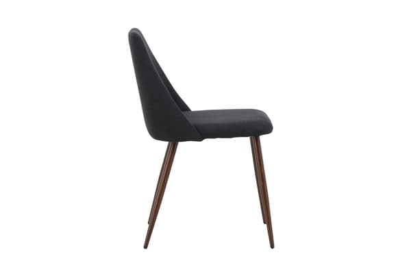 Spisestol, 46x46 cm, Sort, Stål
