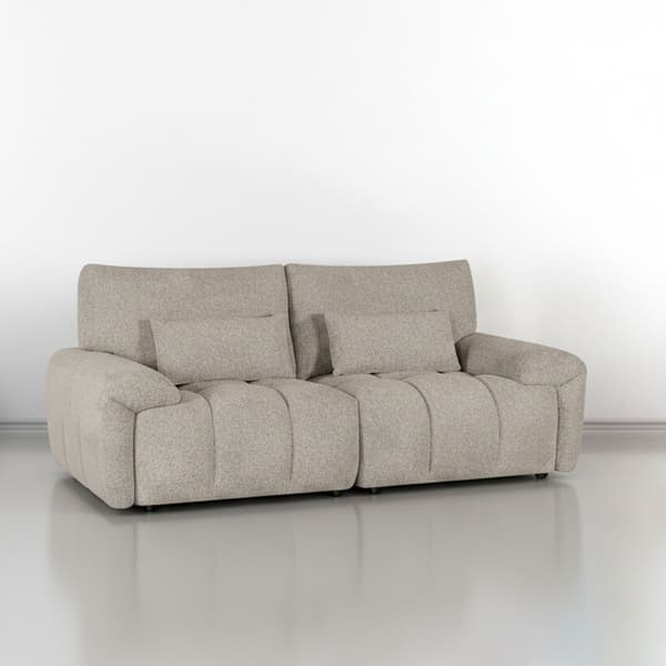 Sofa BARBARA 210x100x89 cm lysebrunt stof