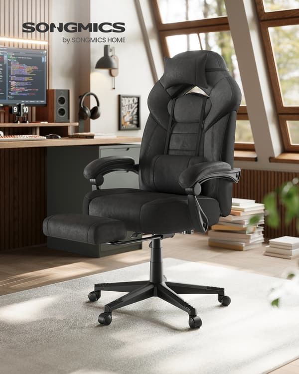 Gaming Stol 70x70x122 cm Sort, ergonomisk design