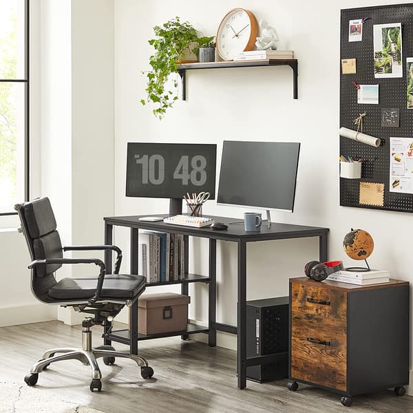 Datorbord 120x60x75 cm Svart Stål