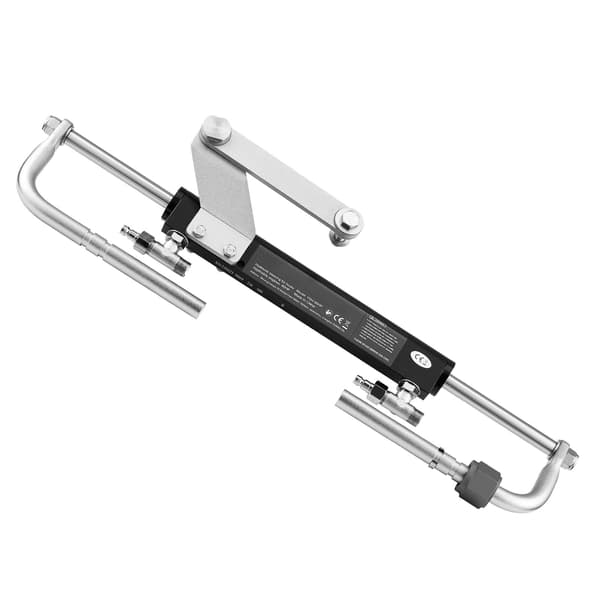 Hydraulisk styresæt, 90 HK, aluminiumlegering, sort, marinstyring