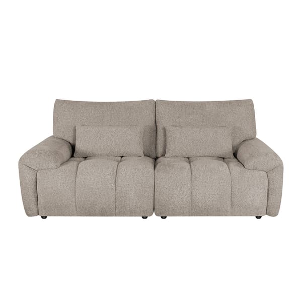 Sofa BARBARA 210x100x89 cm lysebrunt stof