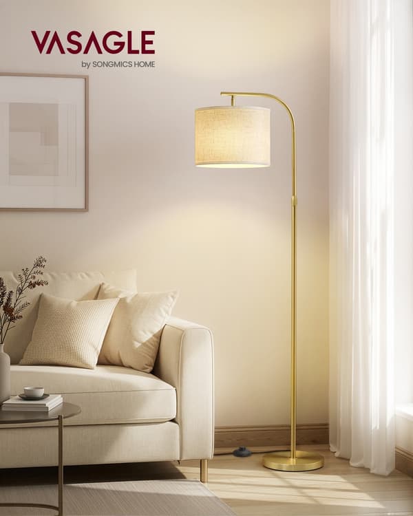Gulvlampe 30x30x150-175 cm Gull Stål