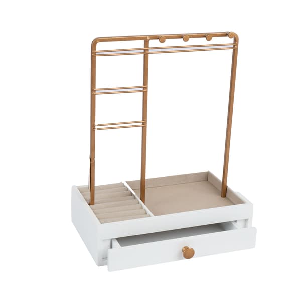 Smyckesställ 26 cm Vit Metall