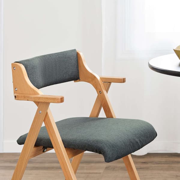 Sammenklappelig spisebordsstol 61,5x56x77,6 cm grå, træ
