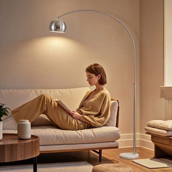 Gulvlampe 26x100x167 cm sølv