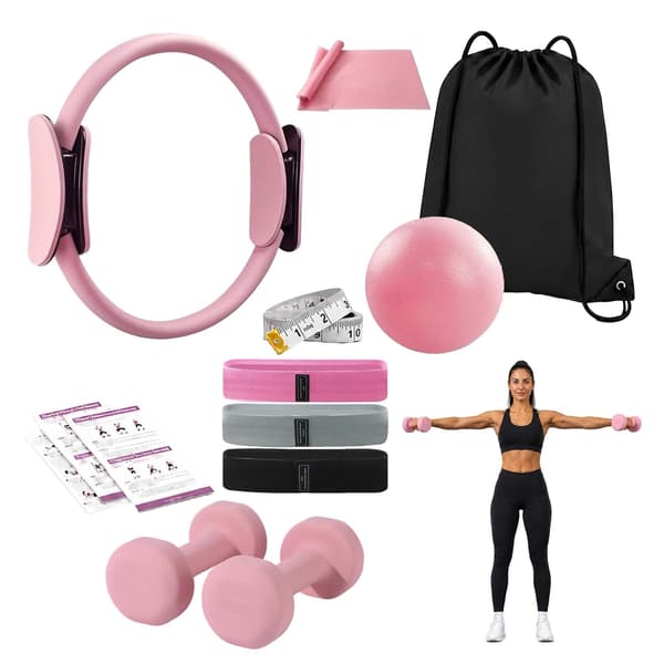 11-delt Pilates-sæt, eg, træ, Kodustaar