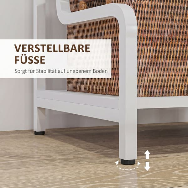 Printerstander med 3 hylder 55x40x77 cm hvid