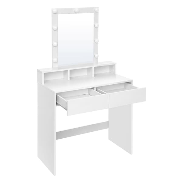 Sminkbord 40x80x145 cm Vit
