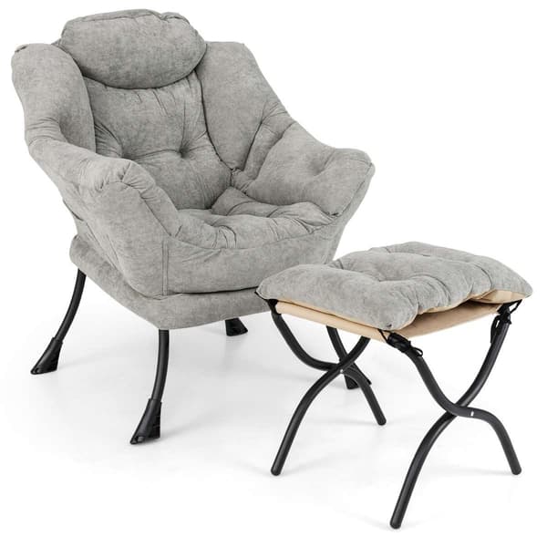 Lepotuoli, 81x77x96 cm, Harmaa/Beige , Star