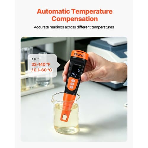TDS-meter A6 0-9990 ppm 40x40x183,5 mm orange/sort