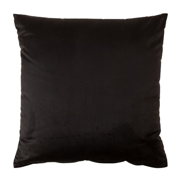 Pude 50x50 cm Sort Fløjl Stof