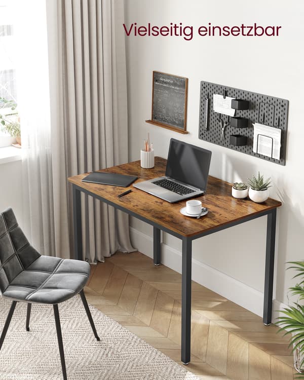 Spisebord 70x110x77 cm Brun og Sort Spånplade og Stål