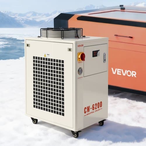 Industriel vandkøler, 5000W, 15 L, kølesystem, stål
