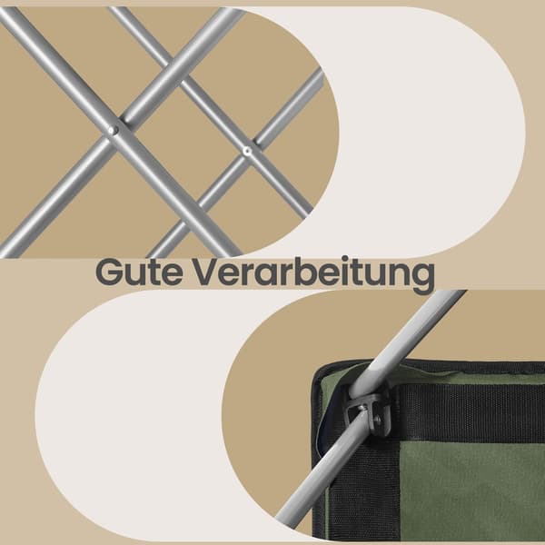 Campingstol 61x93x108 cm Grön